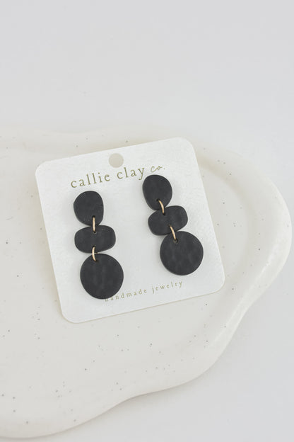 Cleo Clay Statement Earrings in Peach