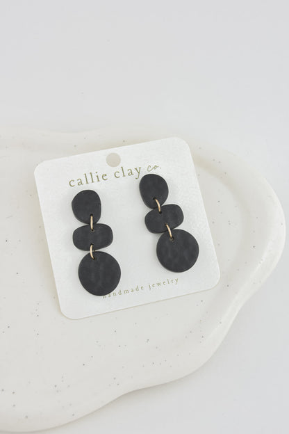 Cleo Clay Statement Earrings in Peach