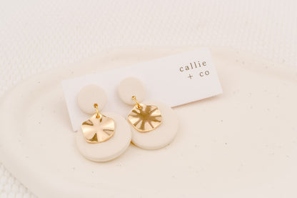 gold + white modern dangles | modern holiday collection