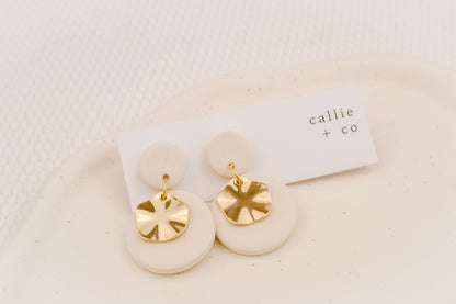 gold + white modern dangles | modern holiday collection