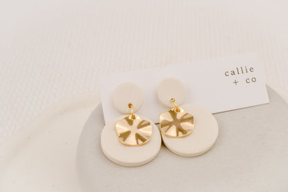 gold + white modern dangles | modern holiday collection