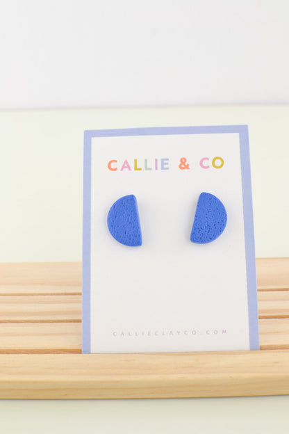 Indigo Abstracts | Crescent Studs