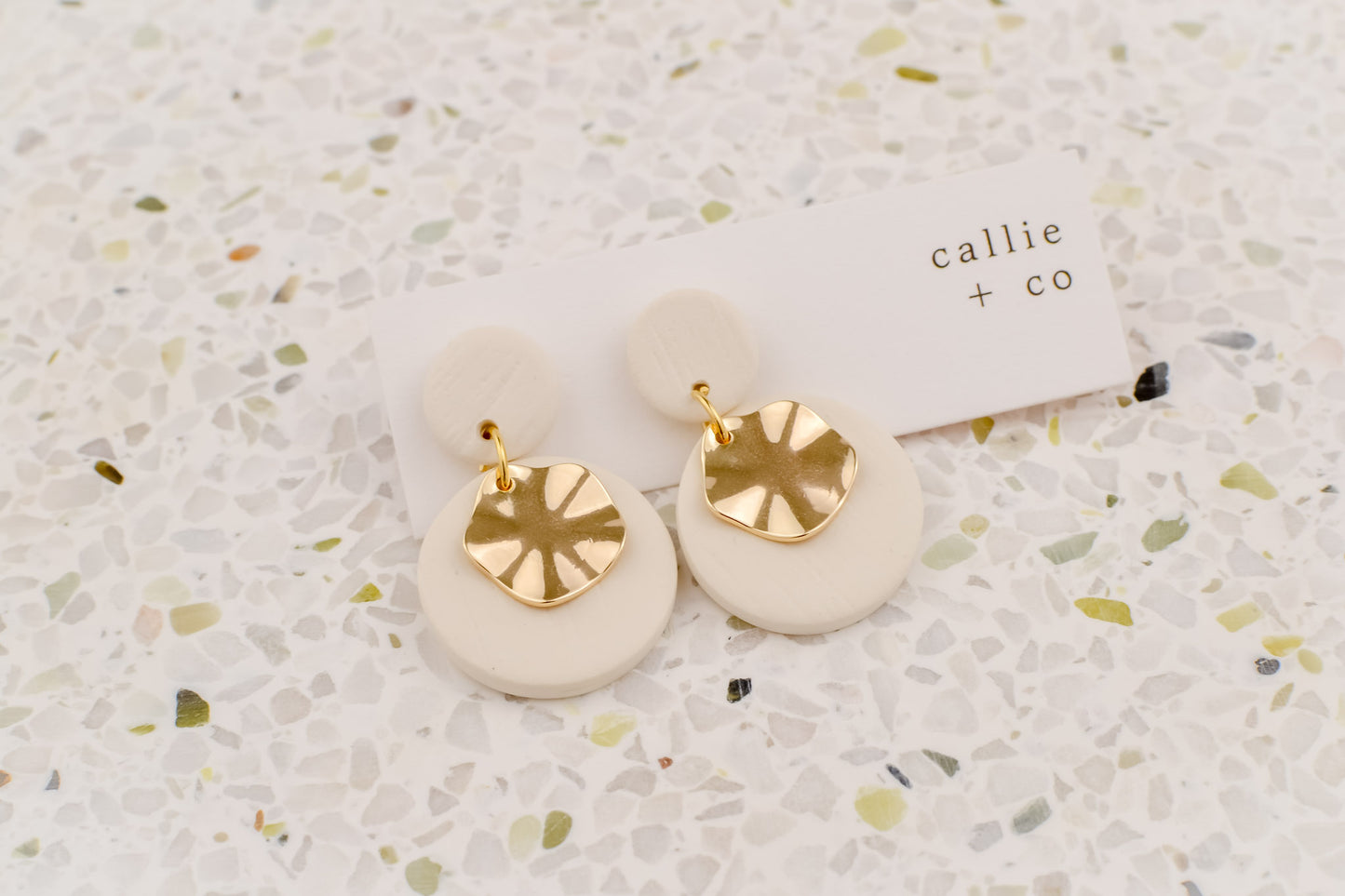 gold + white modern dangles | modern holiday collection