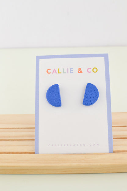 Indigo Abstracts | Crescent Studs