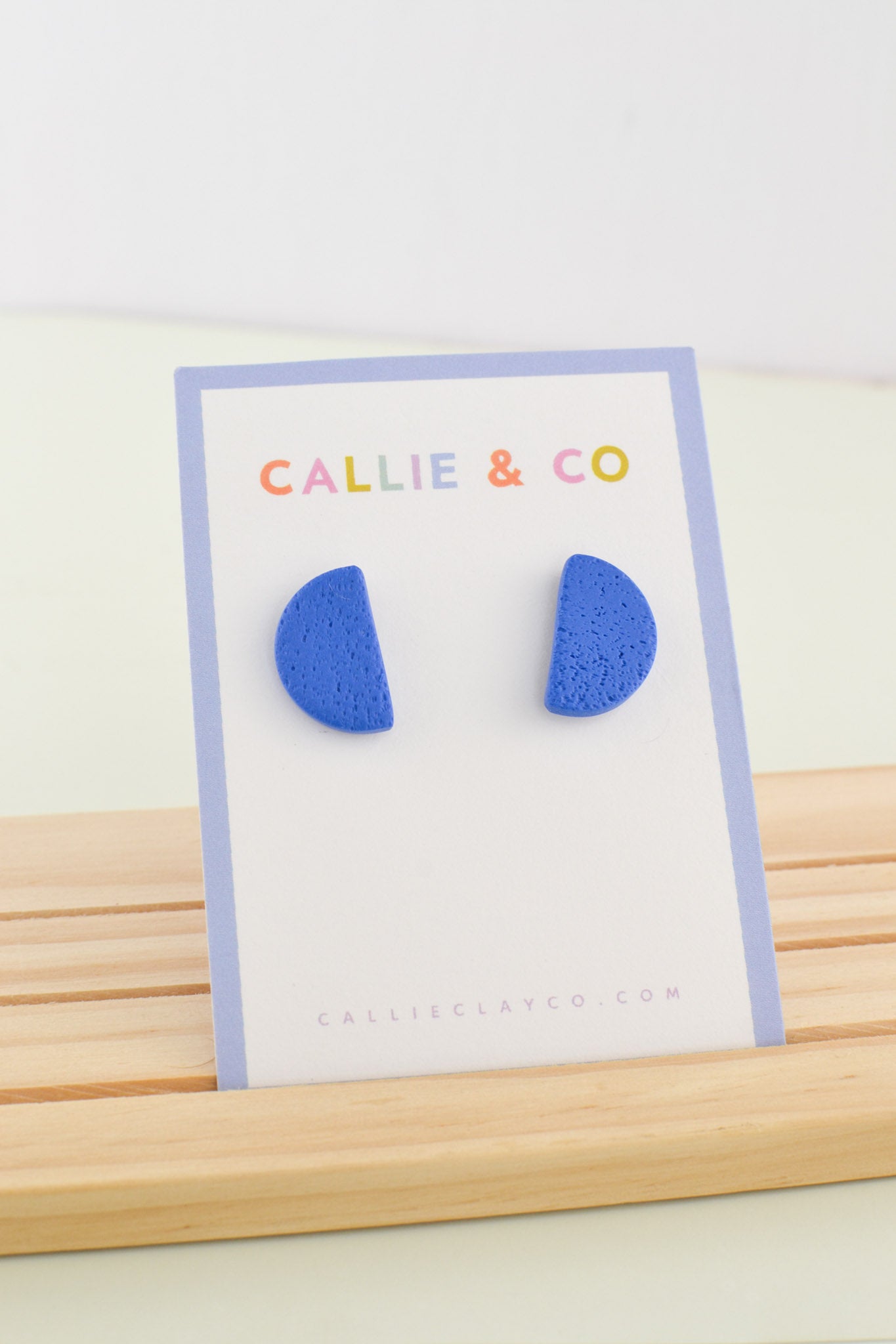 Indigo Abstracts | Crescent Studs