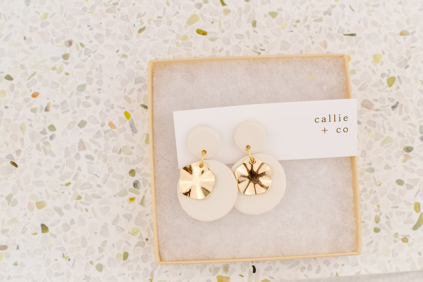 gold + white modern dangles | modern holiday collection