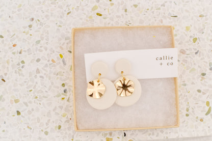 gold + white modern dangles | modern holiday collection