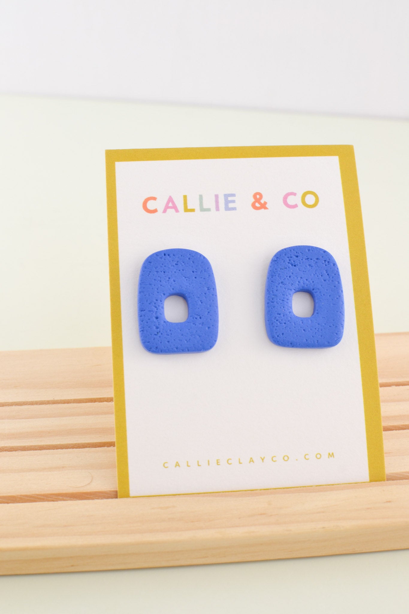 Oversized Textured Studs | Indigo