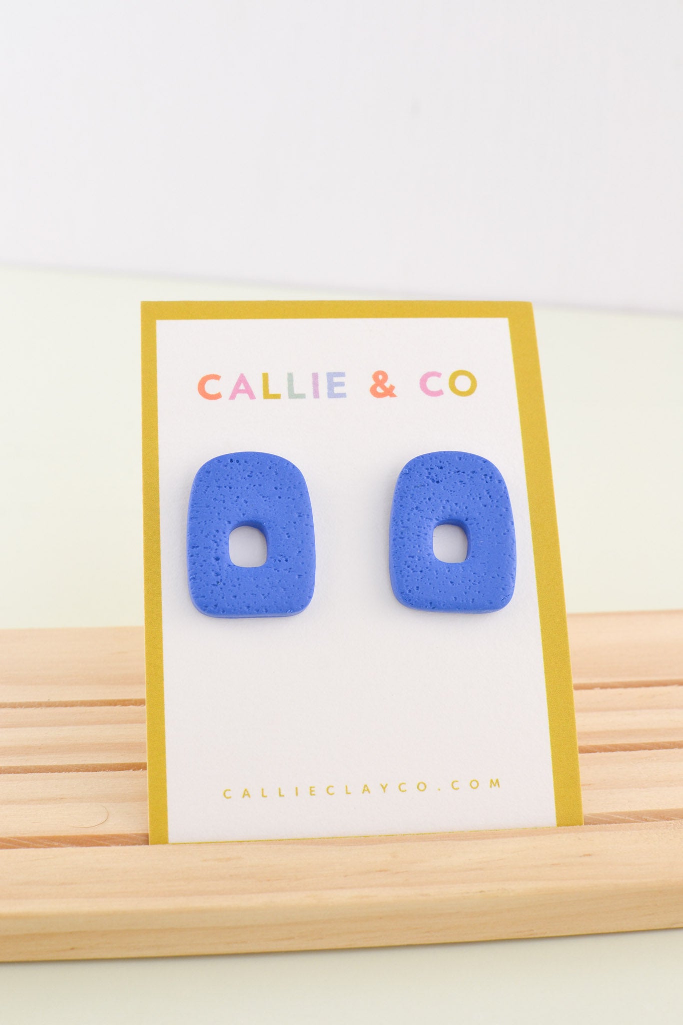 Oversized Textured Studs | Indigo