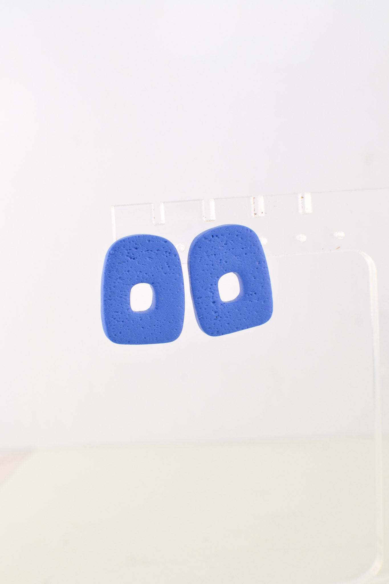 Oversized Textured Studs | Indigo