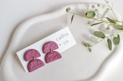 Sadie Earrings in Plum