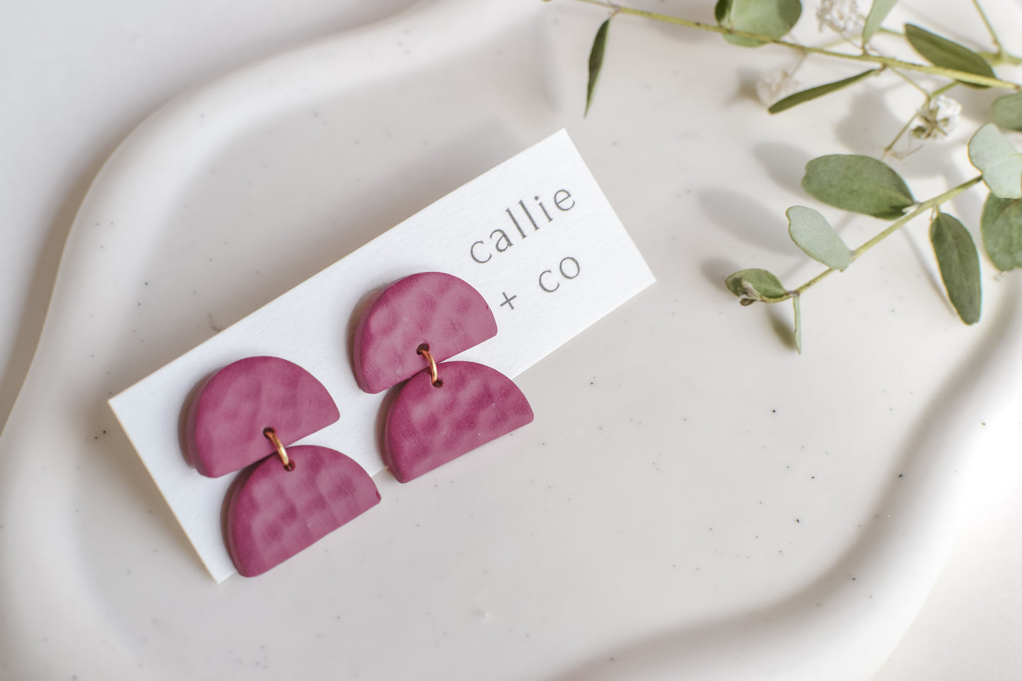 Sadie Earrings in Plum