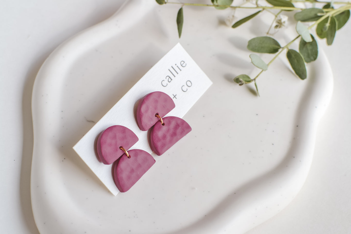 Sadie Earrings in Plum