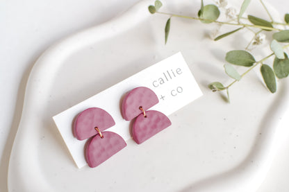 Sadie Earrings in Plum