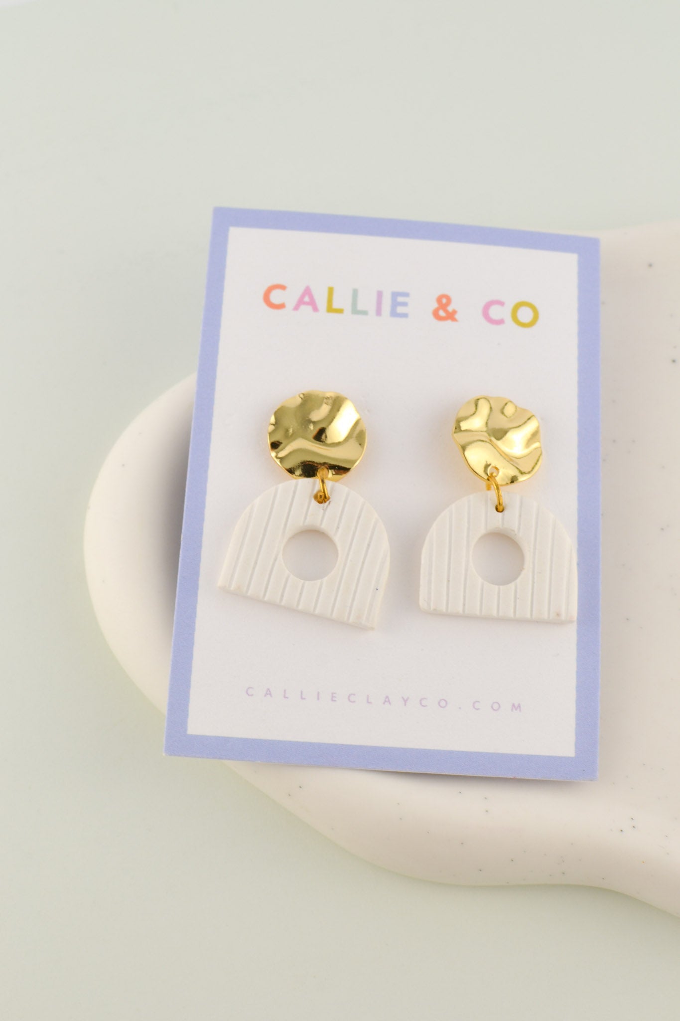 Gold Collection | Modern White + Gold Dangles