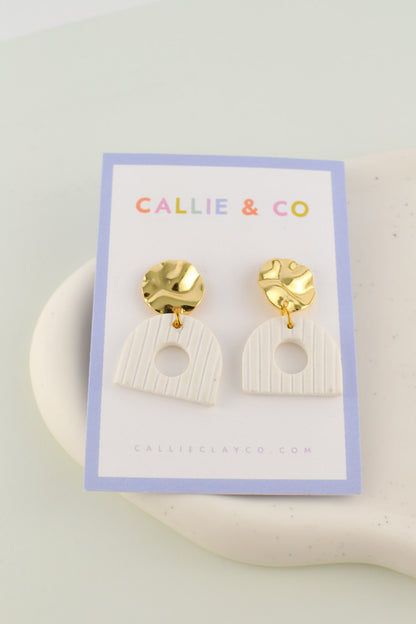 Gold Collection | Modern White + Gold Dangles