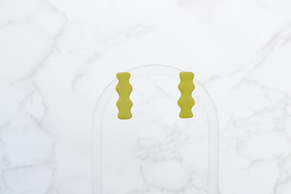 Olivia Squiggly Studs | Green