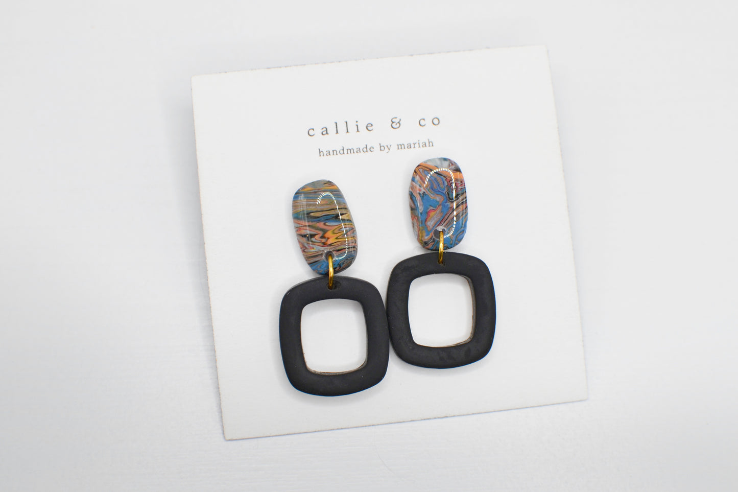 Modern Marble Collection | Cutout Clay Dangles