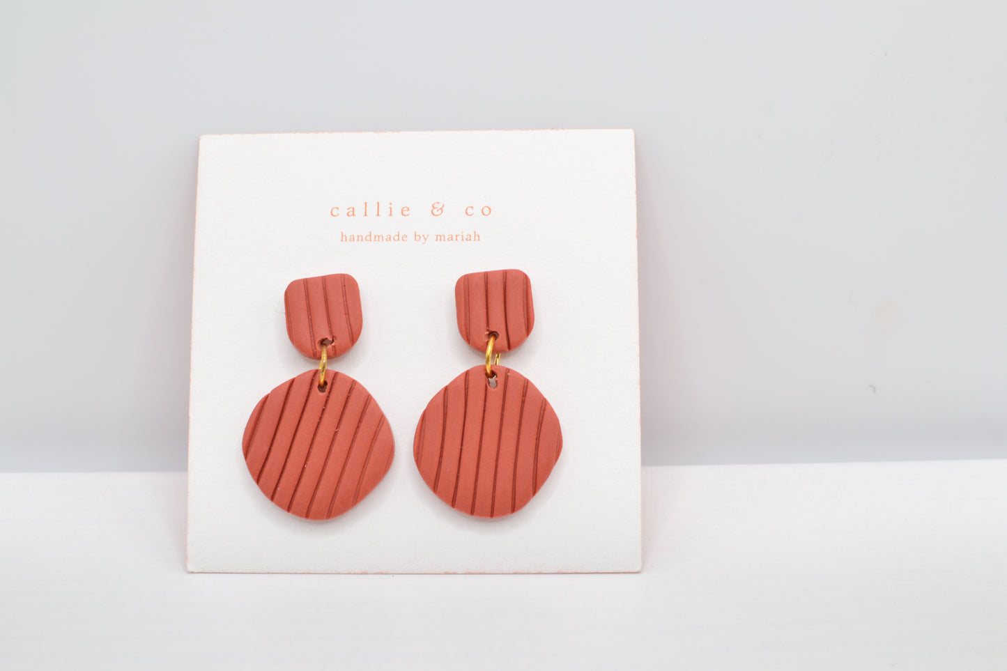 the red collection | ribbed statement earrings