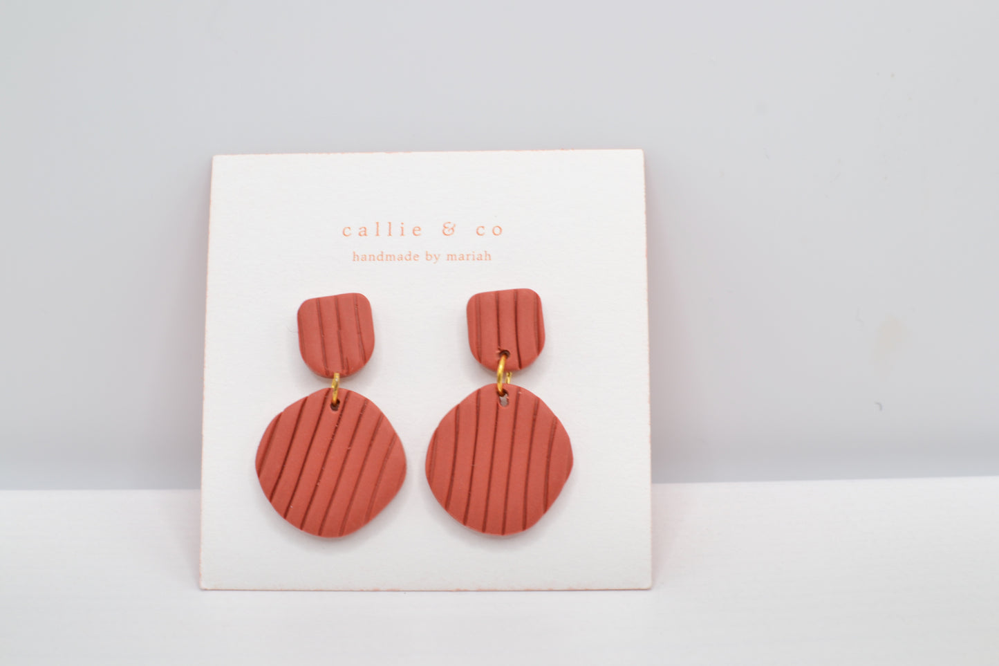 the red collection | ribbed statement earrings