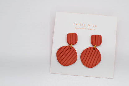 the red collection | ribbed statement earrings