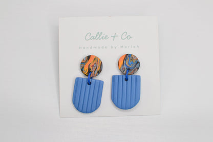 Modern Marble Collection | Blue Textured Dangles