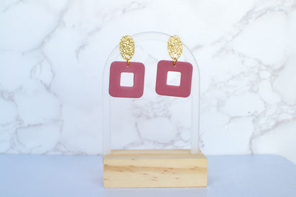 Grace Gold Statement Earrings | plum