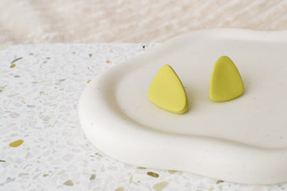 Triangular Studs | Lime Green