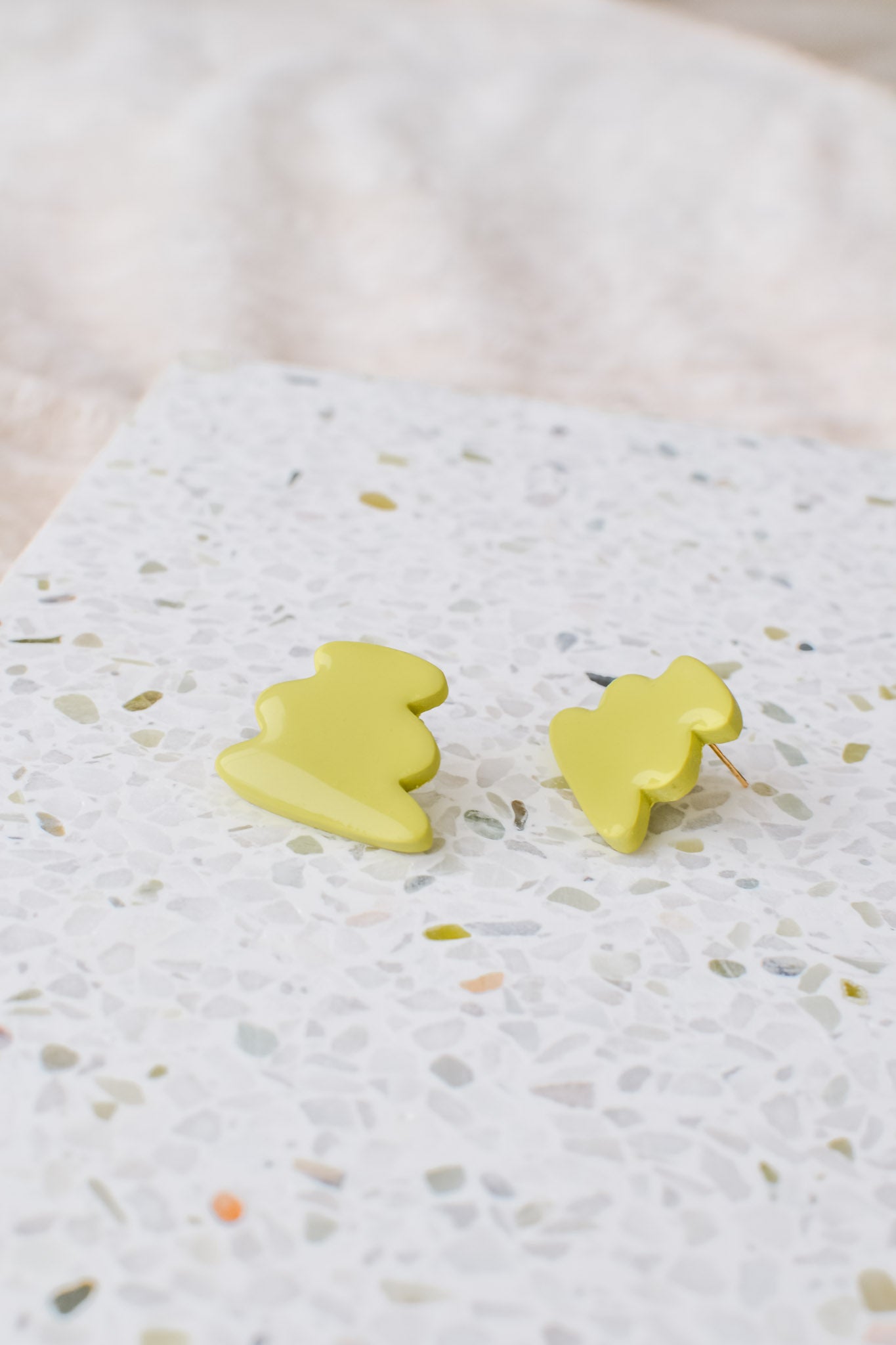 Funky Abstract Studs | Lime Green