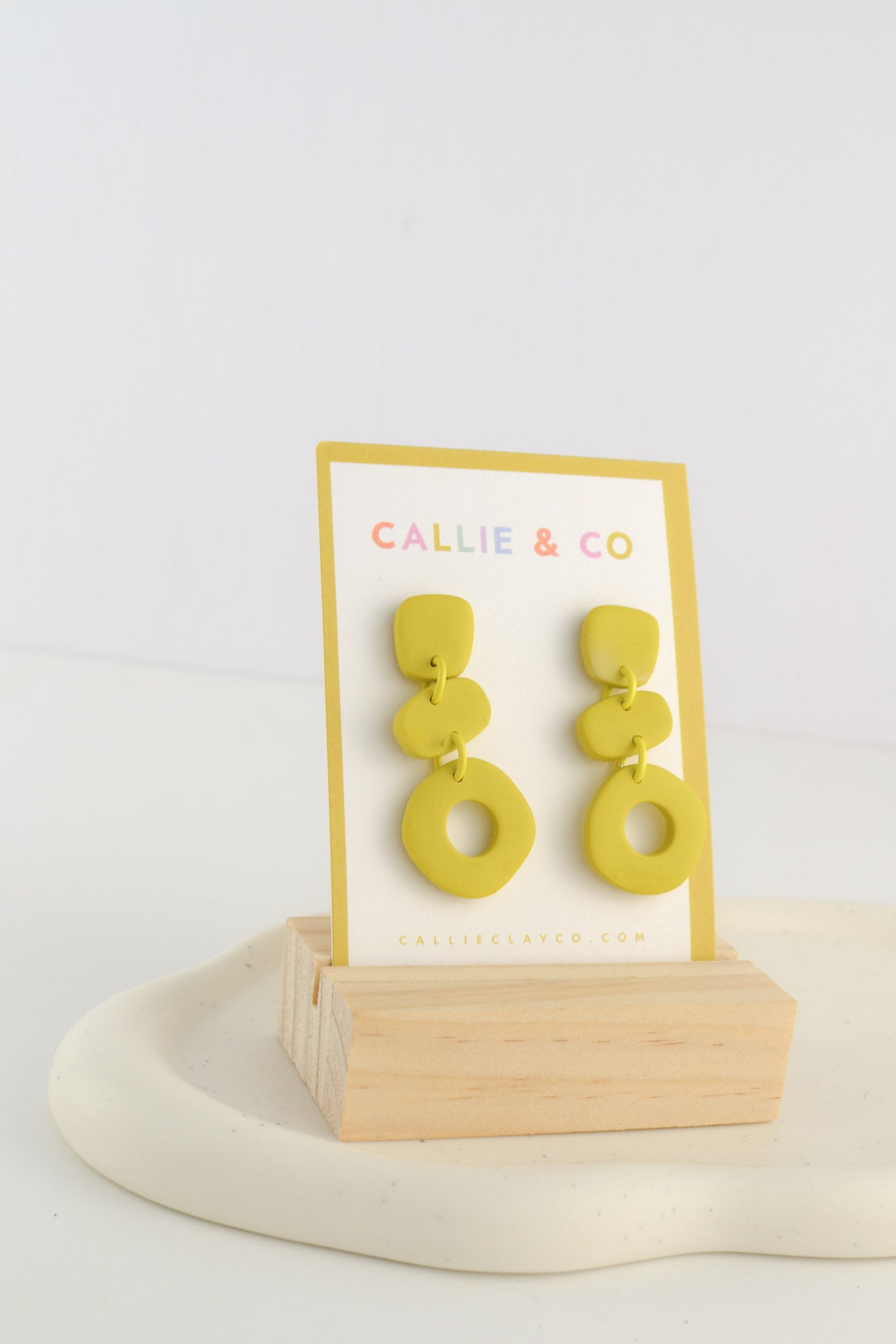 Modern Abstract Dangles | Chartreuse