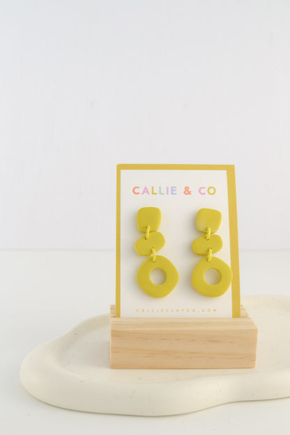 Modern Abstract Dangles | Chartreuse