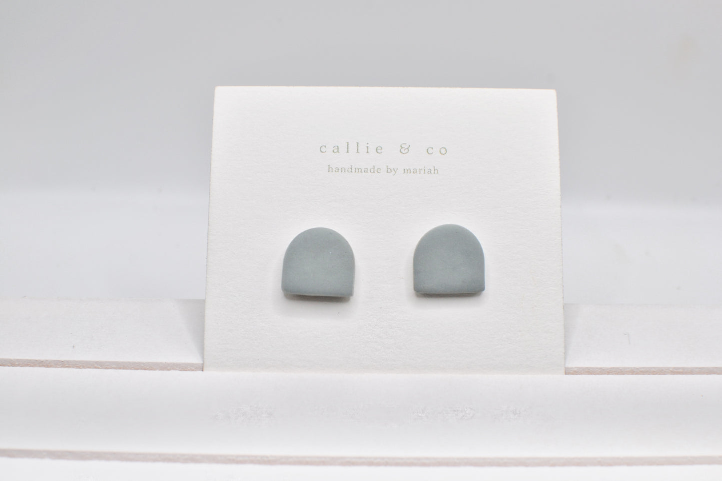 Modern Minimalist Studs | textured sky blue