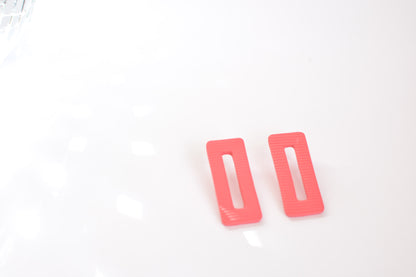 Oversized Abstract Studs | Textured Pink