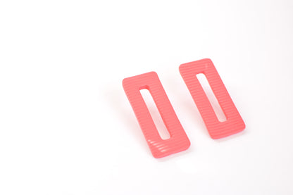 Oversized Abstract Studs | Textured Pink