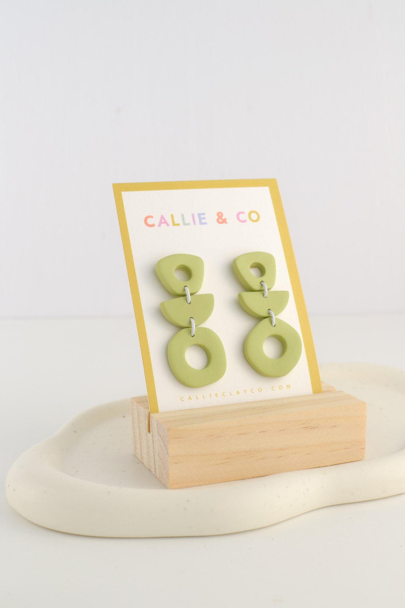 Modern Abstract Dangles | Lime Green