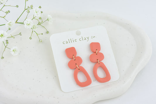 Cleo Clay Statement Earrings in Blush