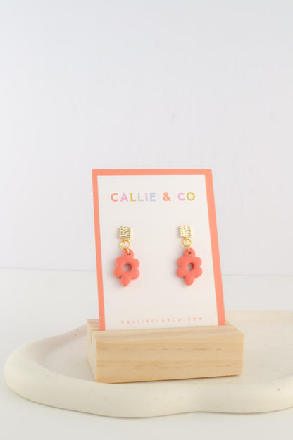 Daisy Dangles | Bright Coral