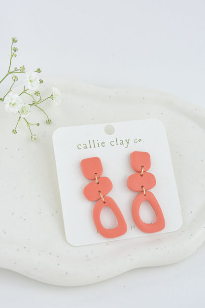 Cleo Clay Statement Earrings in Blush