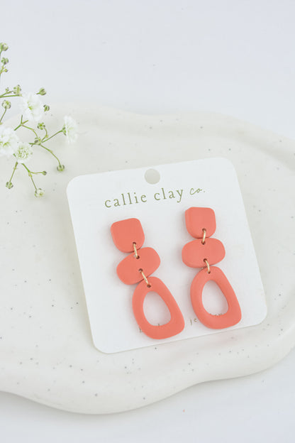 Cleo Clay Statement Earrings in Blush