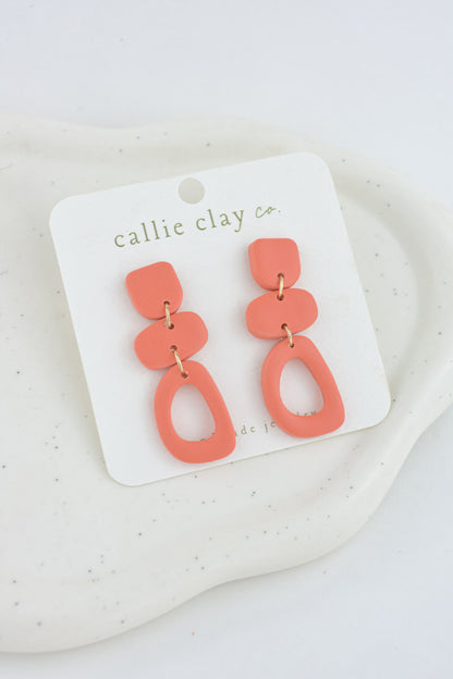 Cleo Clay Statement Earrings in Blush