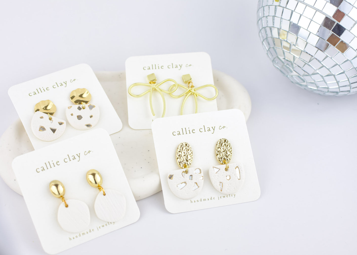 Grace Dangles | Gold, White, and Stones