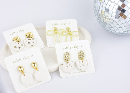 Grace Dangles | Gold, White, and Stones