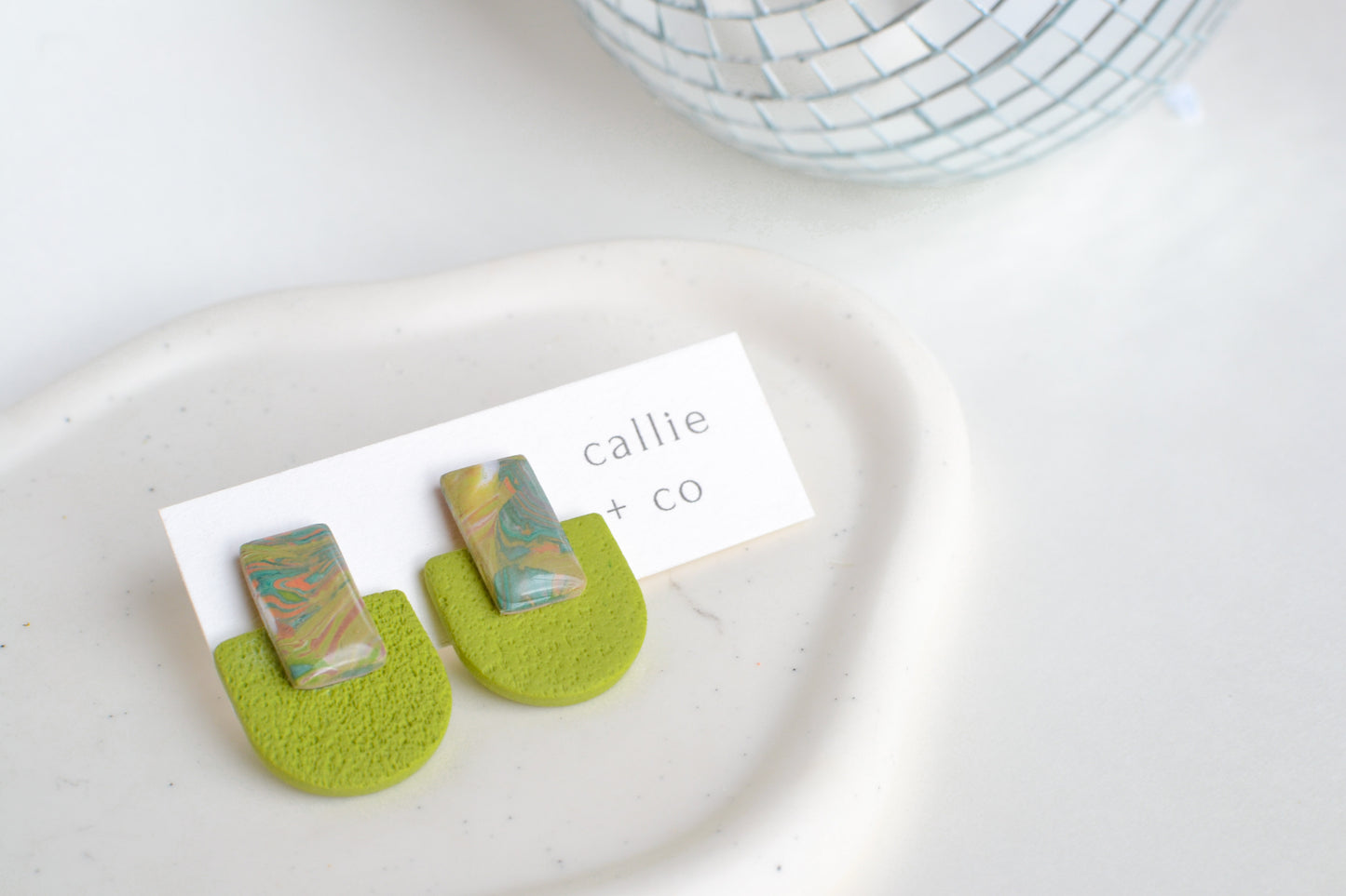 Kaia Studs in Green