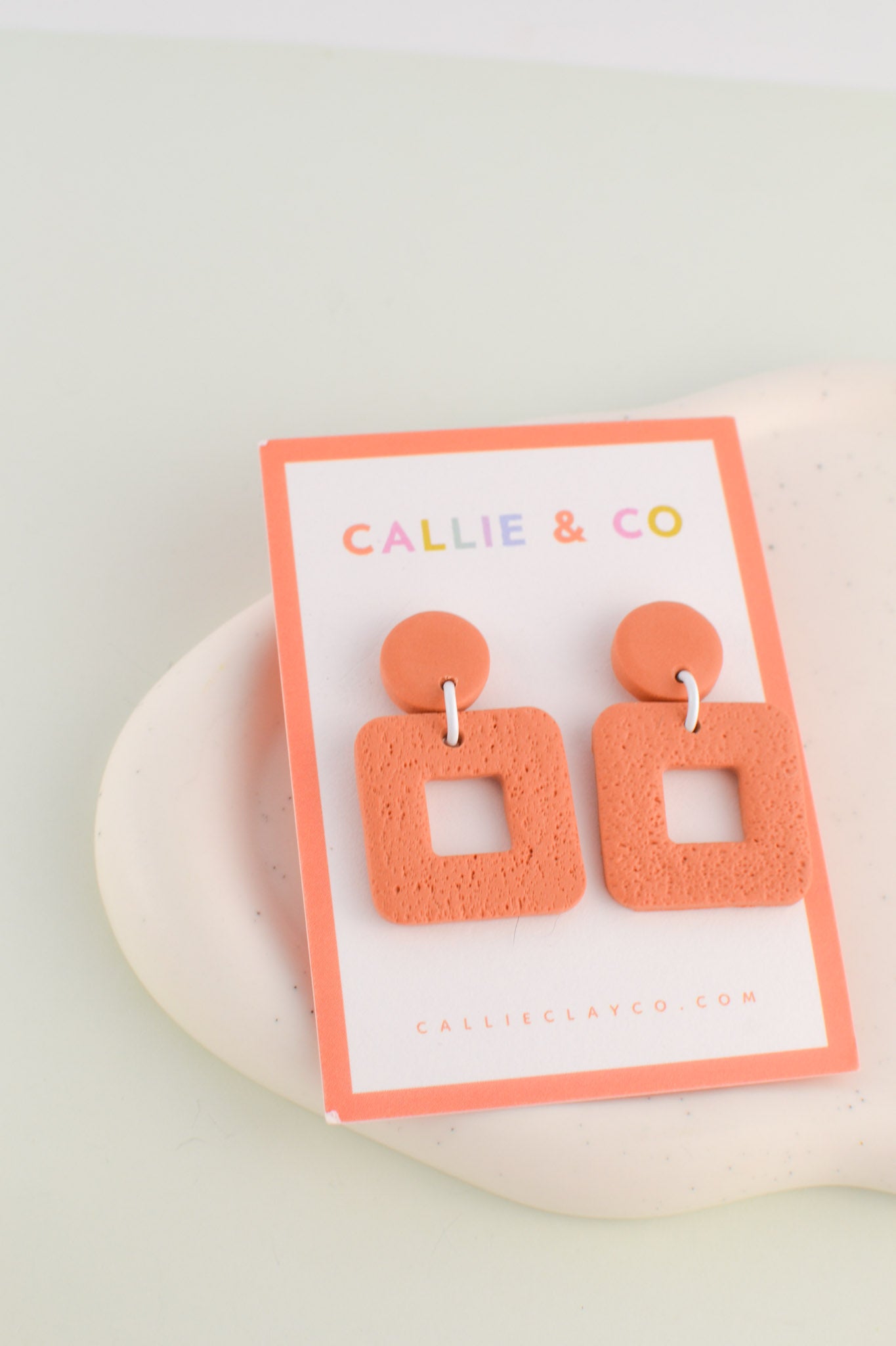 Square Cutout Dangles  | Terracotta