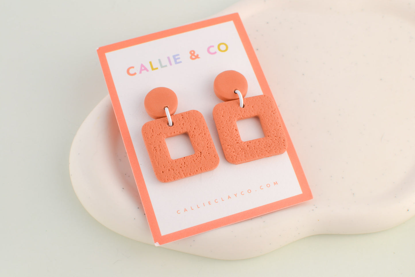 Square Cutout Dangles  | Terracotta