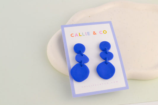 Modern Abstract Dangles | Indigo