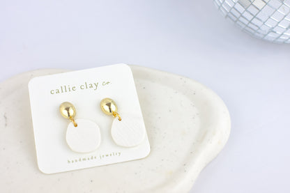 Grace Dangles | Gold & White Droplets