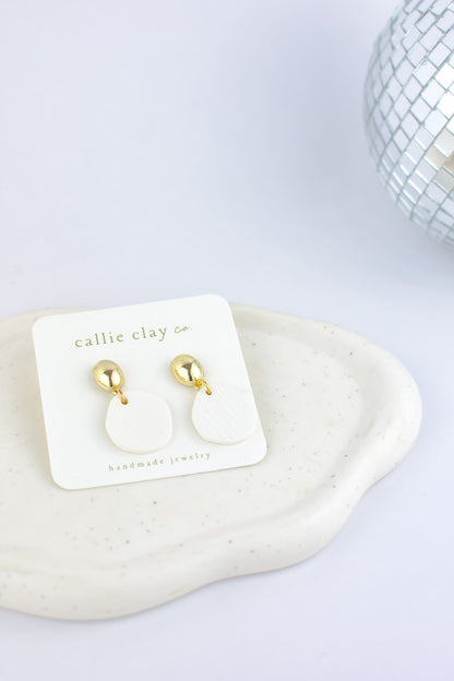 Grace Dangles | Gold & White Droplets