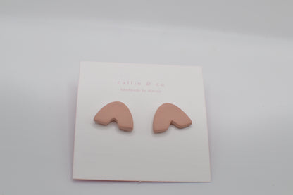 modern minimalist studs | blush pink