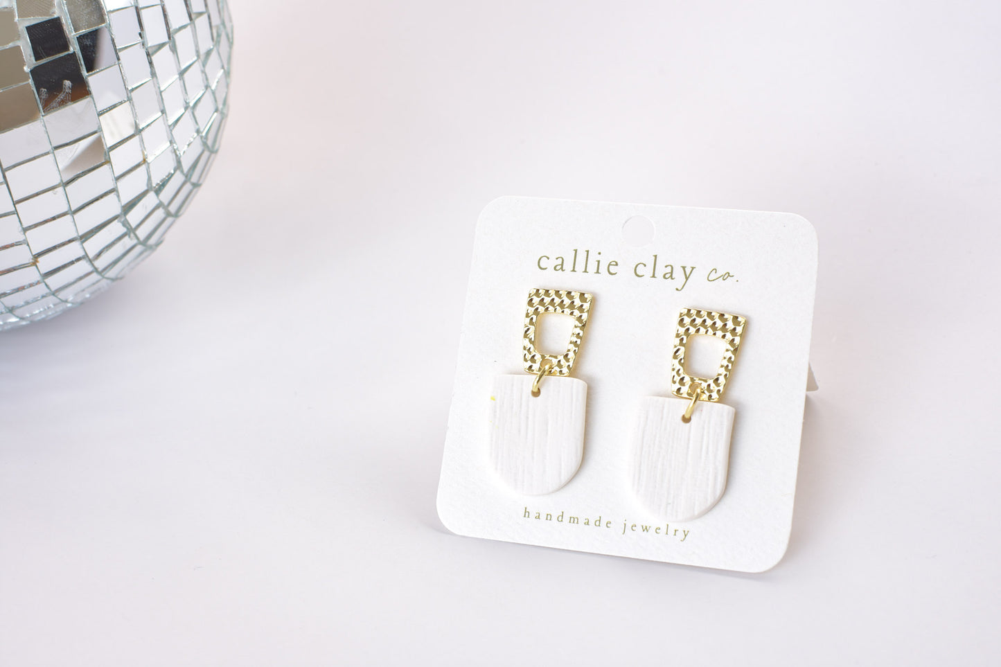 Grace Dangles | Gold & White